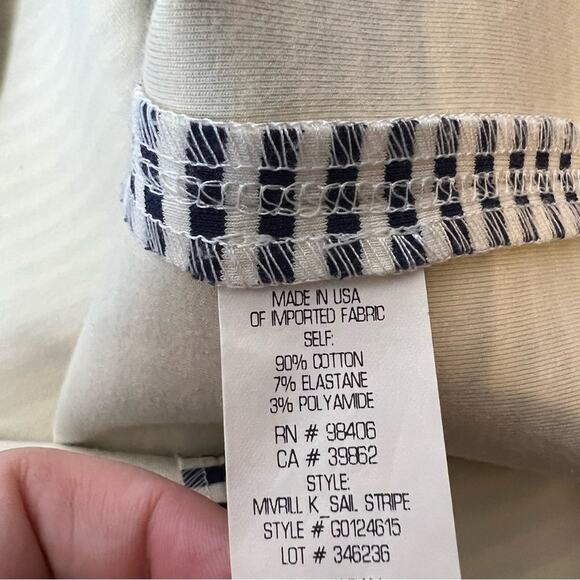 theory mivrill sail stripe dress blue white sz s - Picture 7 of 8
